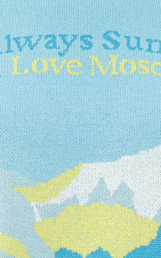 LOVE MOSCHINO-Pulover tricotat cu guler rasucit 